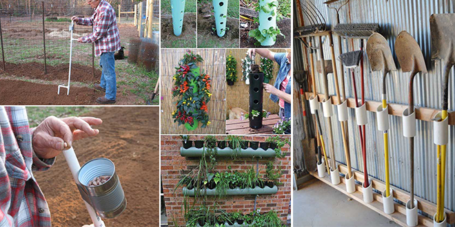 עשה זאת בעצמך בגינה עם צינורות פלסטיק